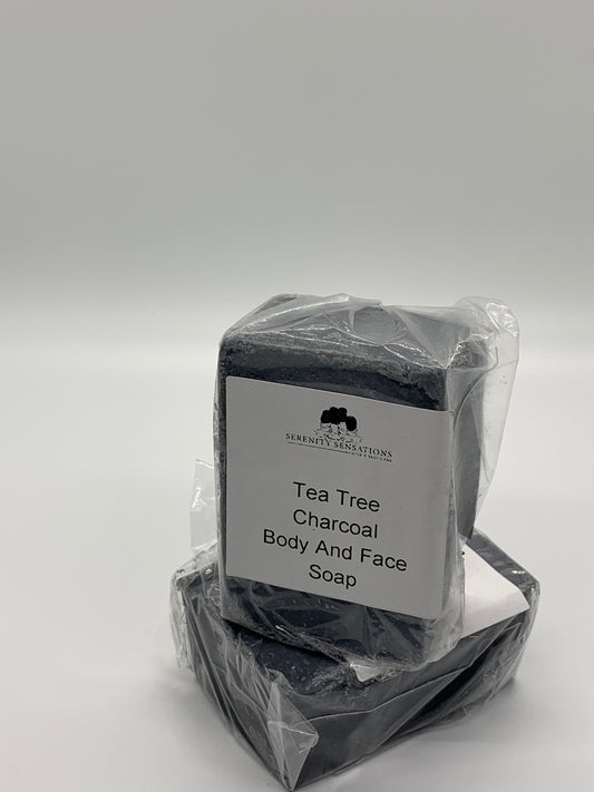 TEA TREE AND CHARCOAL FACE AND BODY SOAP